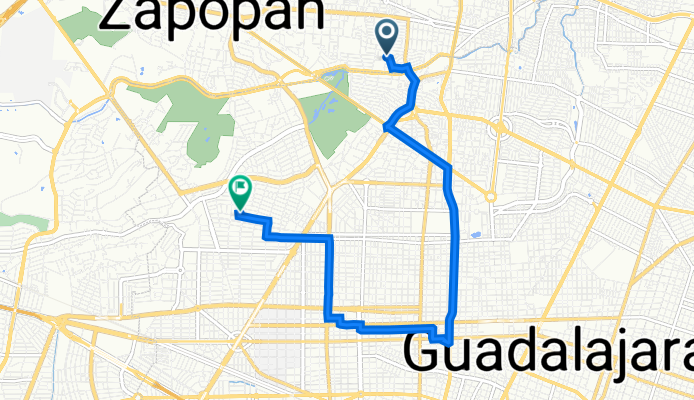 Calle Lago Tequesquitengo 3375, Zapopan a Calle Cremona 1080, Guadalajara