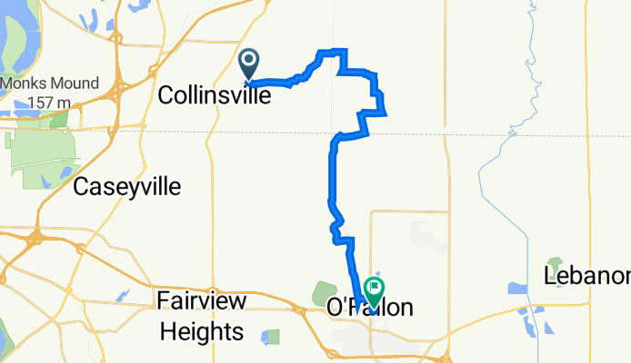 S Mulberry Rd, Collinsville to 201 E State St, O'Fallon