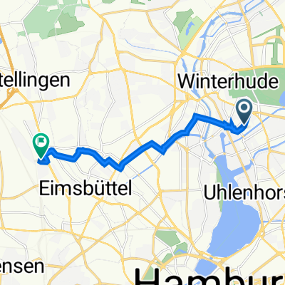 Heidberg 28, Hamburg nach Försterweg 13, Hamburg