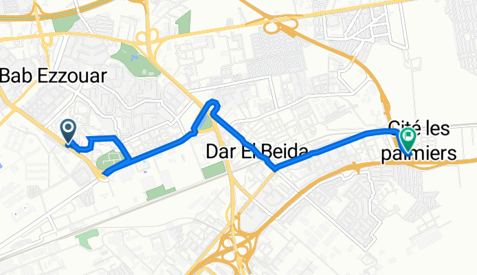 P58P+8XP, Bab Ezzouar to P68G+2V7, Dar El Beïda