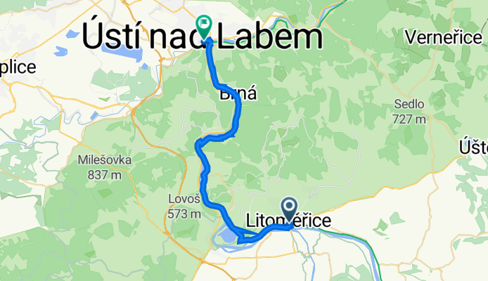 Jesuitská 9/2, Litoměřice to Mírové náměstí 109/33, Ústí nad Labem