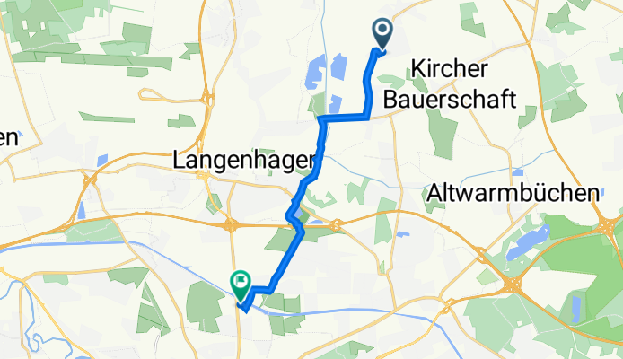 Haselhöfer Ring 21, Isernhagen nach Vahrenwalder Straße 208A, Hannover