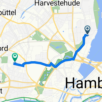 Badestraße 6, Hamburg nach Bernstorffstraße 93, Hamburg