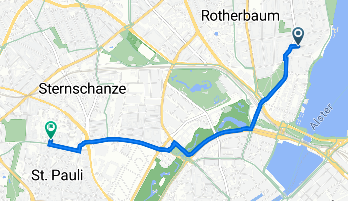 Badestraße 6, Hamburg nach Bernstorffstraße 93, Hamburg