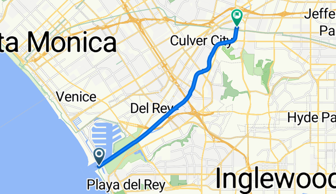 Ballona Creek Bike Path, Los Angeles to 3149 Reid Ave, Los Angeles