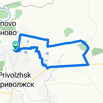 От улица Льнянщиков 18, Приволжск до улица Льнянщиков 18, Приволжск