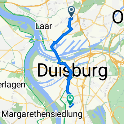 Herwarthstraße 64, Duisburg to Grunewaldstraße 52–80, Duisburg