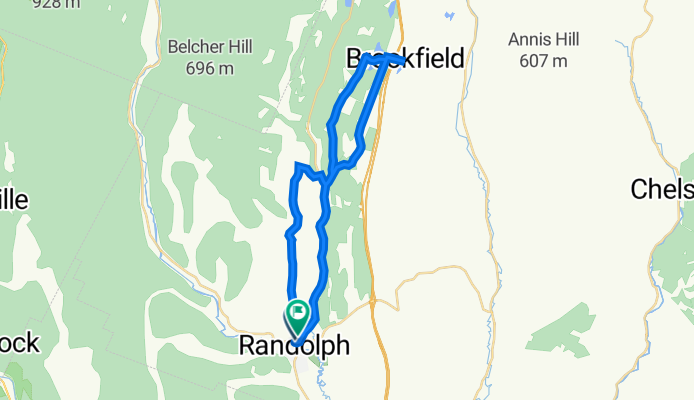 Randolph to Brookfield better route