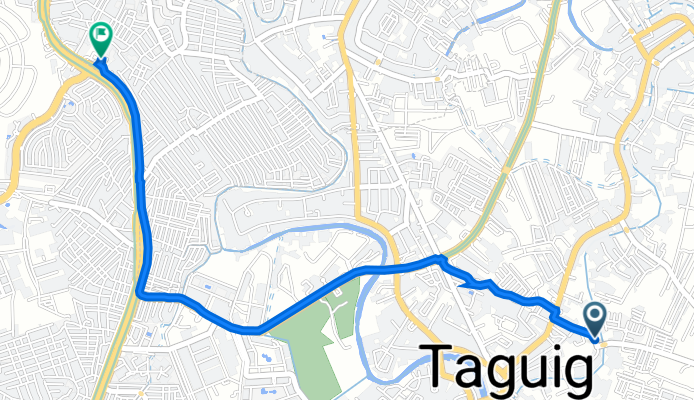 D.M.Cruz 1, Taguig to Upper McKinley Road, Makati