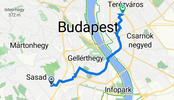 Maderspach Károlyné utca 23., Budapest to Liszt Ferenc tér 11., Budapest