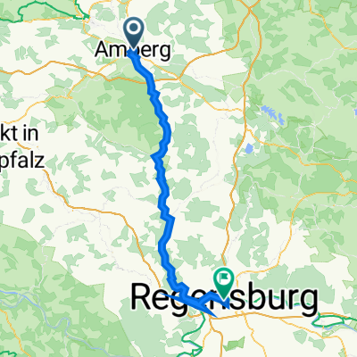 Bahnhofstraße 21, Amberg nach Kramgasse 12, Regensburg