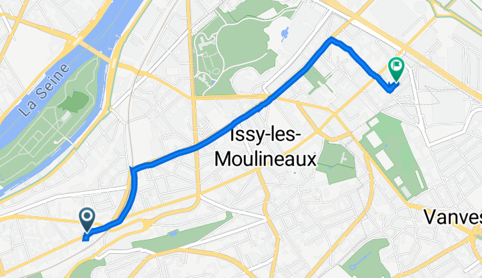 De Issy RER, Issy-les-Moulineaux à Rue Claude Matrat 5, Issy-les-Moulineaux