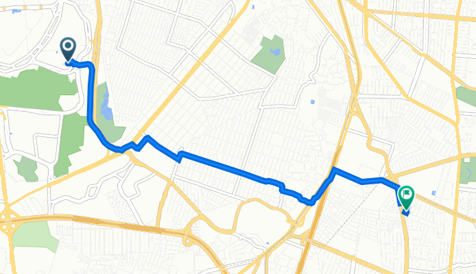 De Investigación Científica 70, Ciudad de México a Hacienda El Valparaíso 12, Ciudad de México