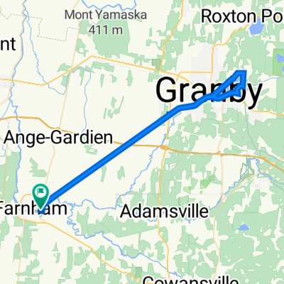 Farnham à Granby, Montérégiade + lac Boivin