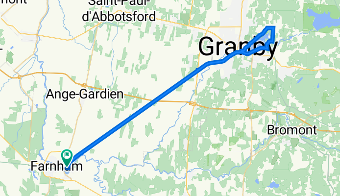 Farnham à Granby, Montérégiade + lac Boivin