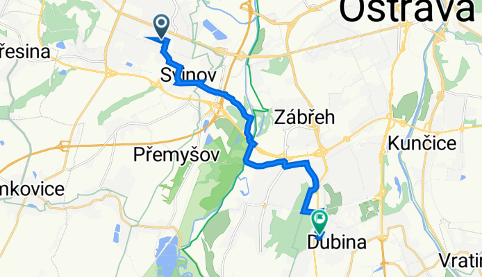 Čkalovova 913/9, Ostrava to Dr Jaromíra Šavrdy 3014/14, Ostrava