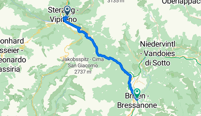 Pfitscher Straße 49, Pfitsch nach Battististraße 16–20, Brixen