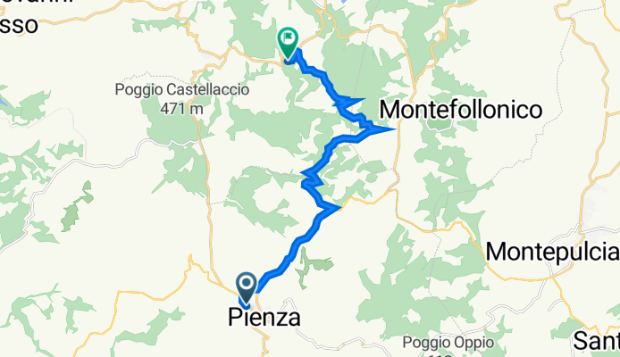 Da Via della Madonnina 37, Pienza a Vicolo Scalelle 7, Petroio