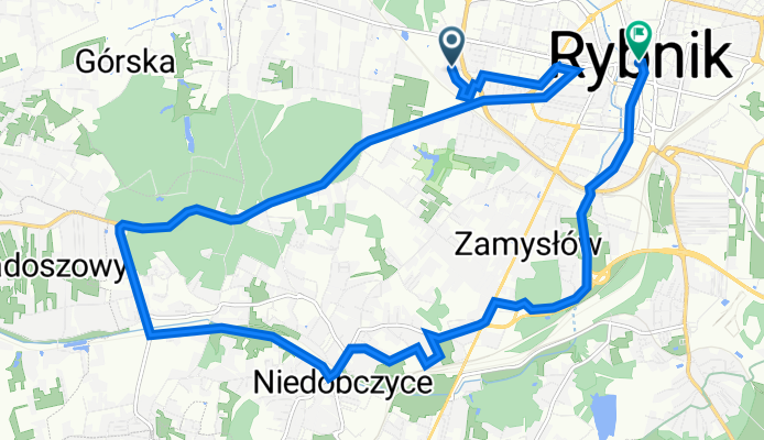 Chabrowa 14A, Rybnik do Rynek 1–5, Rybnik