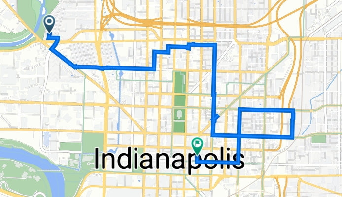 930 W 10th St, Indianapolis to 126 N Delaware St, Indianapolis