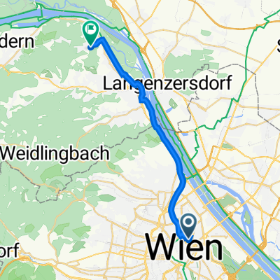 Hollandstraße 9, Wien nach Flexleitengasse 4-6, Klosterneuburg