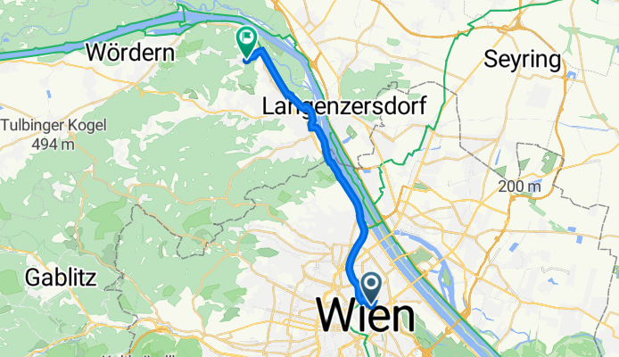 Hollandstraße 9, Wien nach Flexleitengasse 4-6, Klosterneuburg
