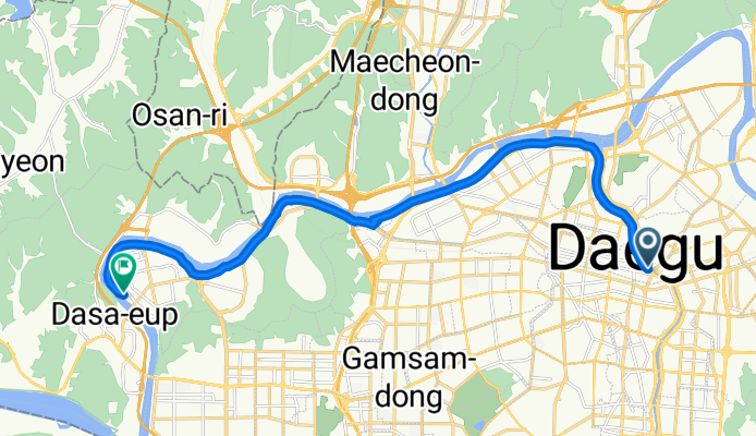 칠성동1가 276번지 ~ 다사읍 586-1