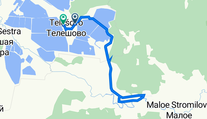 деревня Телешово до деревня Телешово
