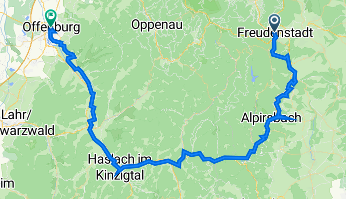 Hirschkopfstraße 1, Freudenstadt nach Hauptstraße 31, Offenburg