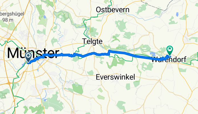 Kolde-Ring 35, Münster nach Am Springbernbaum 14, Warendorf