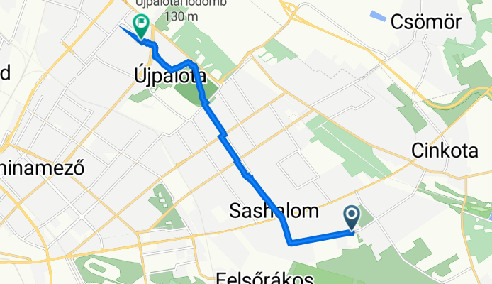 Újszász utca 94., Budapest to Páskomliget utca 16., Budapest