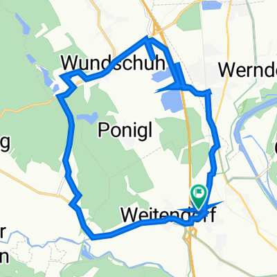 Route nach Kleinweitendorfstraße 41, Weitendorf