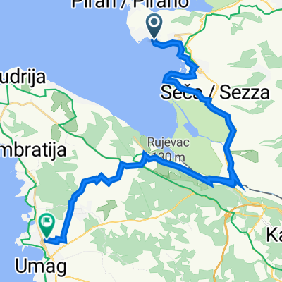 Fizine 17, Portorož to Ulica Polezine 7–9, Umag