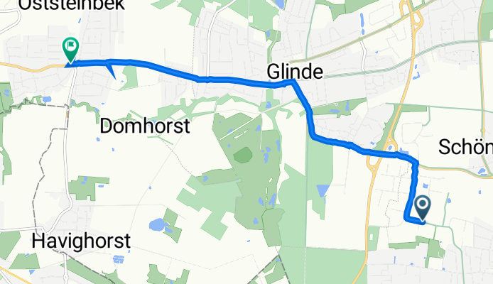 Borsigstraße 5, Reinbek do Möllner Landstraße 75, Oststeinbek