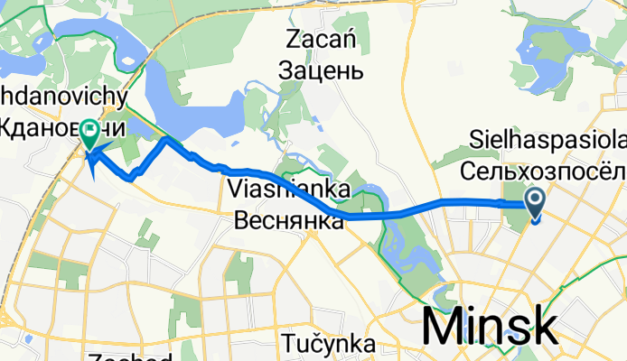 Советский, Минск до переулок Масюковщина, Минск