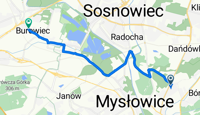 Wojska Polskiego 101, Sosnowiec to Gen Józefa Hallera 46, Katowice