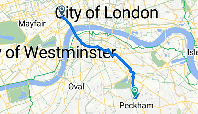 36 Dudley Court, Endell St, London to 4 Timberland Close, Peckham Hill St, London