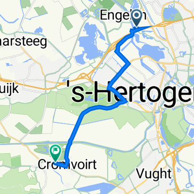 Engelsedijk 116, 's-Hertogenbosch naar Sint Lambertusstraat 77, Cromvoirt