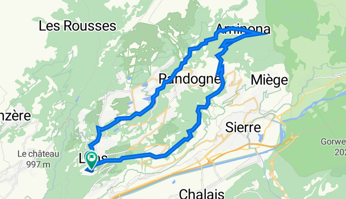Route de la Bouillette 22, Lens à Chemin de la Véreilla 1, Lens