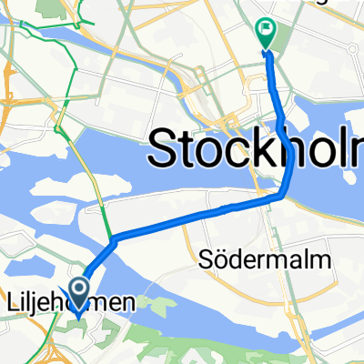 Blekegatan 3, Stockholm to David Bagares gata 2, Stockholm