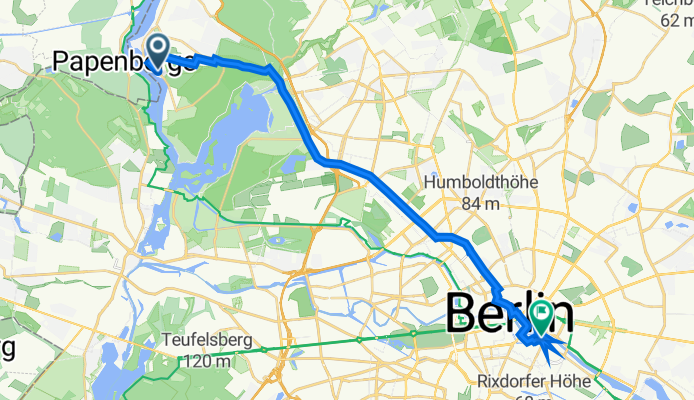 Sandhauser Straße 87, Berlin nach Am Köllnischen Park 2, Berlin