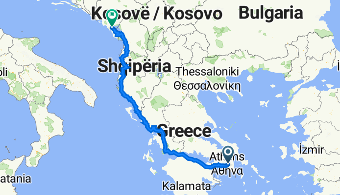 Voyage étape 3 Shkoder à Athènes