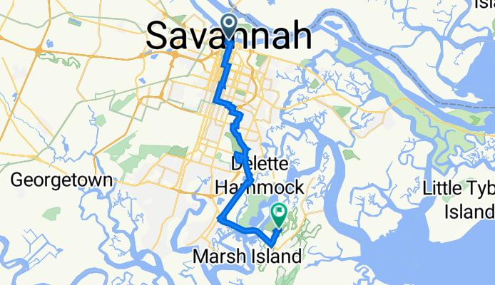 1 Bull St, Savannah to Skidaway Island State Park, Savannah