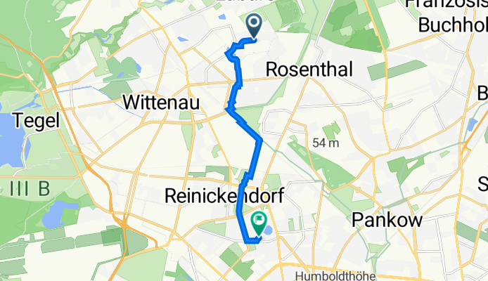 Senftenberger Ring 48, Berlin nach Vierwaldstätter Weg 7, Berlin