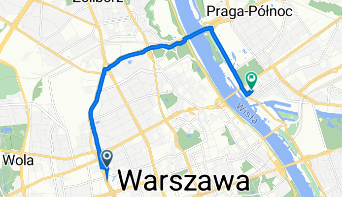 Chłodna 51, Warszawa do Panieńska 3A, Warszawa