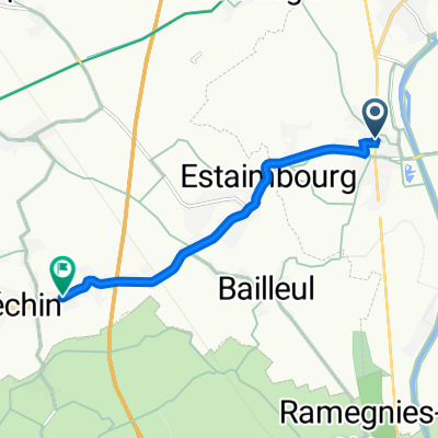 De Rue de Courtrai 46, Pecq à Rue des Combattants 64, Estaimpuis