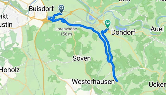 Reutherstraße 1E, Hennef (Sieg) nach A560, Hennef (Sieg)