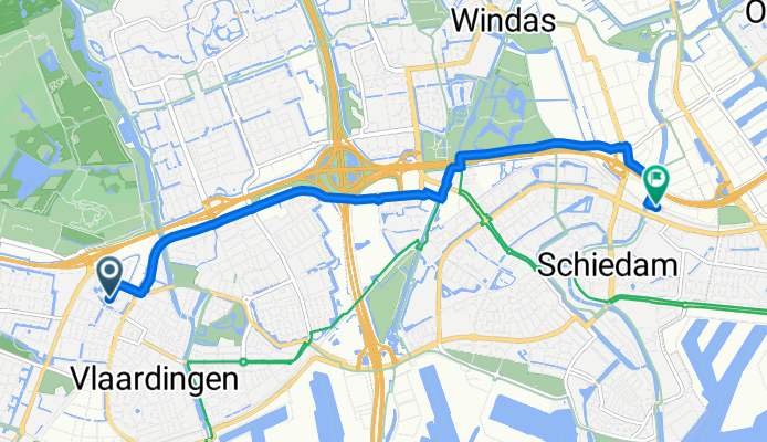 Jan Pieterszoon Coenlaan 1, Vlaardingen to Stationsplein 10, Schiedam