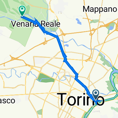 Via Eusebio Bava 35C, Turin to Viale Carlo Emanuele II 202–204, Venaria Reale