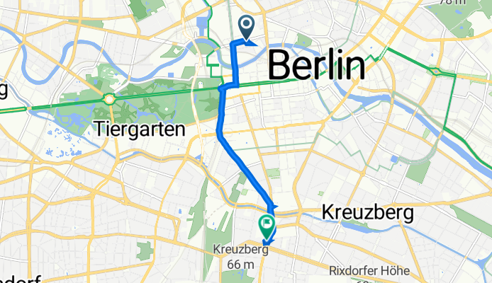 Reinhardtstraße 27B, Berlin nach Mehringdamm 34, Berlin